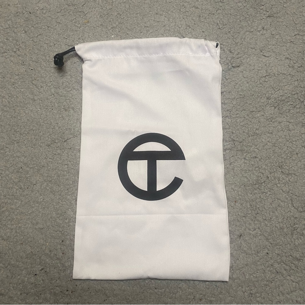 Telfar Small White Dust Bag Protective Cover 8 1/2” x 13 1/2” Drawstring